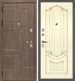 STR Домино/Смальта 13 — правое открывание, внутри Слоновая кость ral 1013 патина золото
