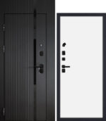 PROTECTOR Сити-1/P1 гладкая, с фальш-фрамугой — левое открывание, внутри Белый