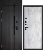 PROTECTOR Сити-1/PR -103, с фальш-фрамугой — левое открывание, внутри Бетон светлый