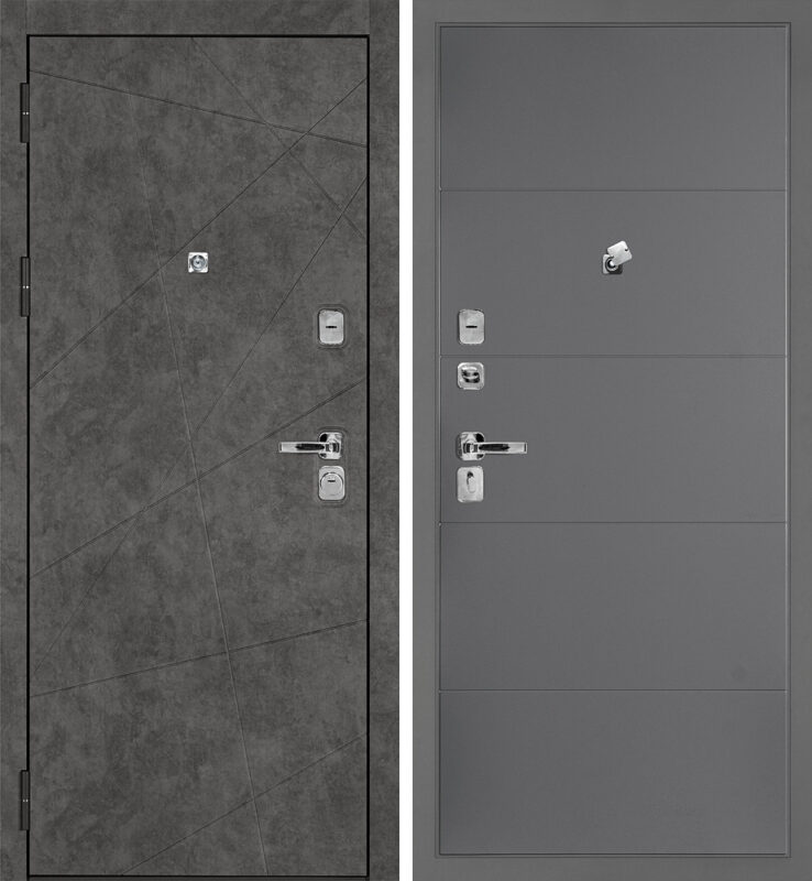 PROTECTOR Урбан-127/PR-35 — левое открывание, внутри Серый